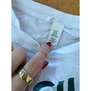 Women's H&M Sicilia Lemon Graphic Short Sleeve Tee XXL White Green